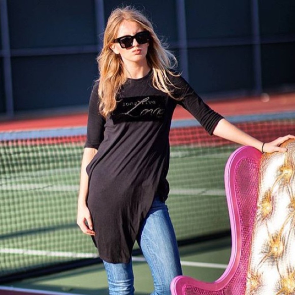 ZARA TOP SHIRT cut out sides black